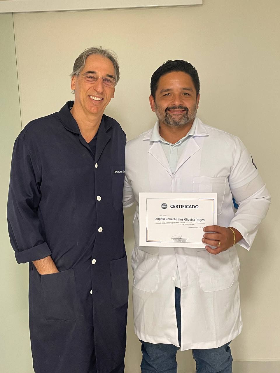 Registro de aluno certificado no curso ECUS
